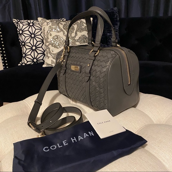 ✨SOLD!✨Cole Haan Genevieve NWT! Woven Leather Bag - Picture 3 of 14